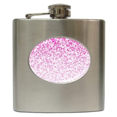 Halftone Dot Background Pattern Hip Flask (6 Oz) by Celenk