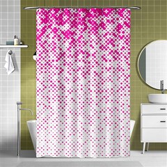 Halftone Dot Background Pattern Shower Curtain 48  X 72  (small)  by Celenk