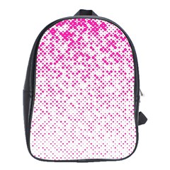 Halftone Dot Background Pattern School Bag (xl)