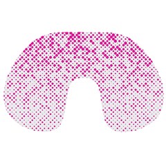 Halftone Dot Background Pattern Travel Neck Pillows by Celenk