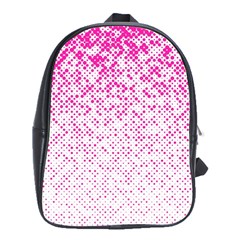 Halftone Dot Background Pattern School Bag (large) by Celenk