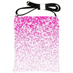 Halftone Dot Background Pattern Shoulder Sling Bags by Celenk