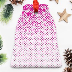 Halftone Dot Background Pattern Bell Ornament (two Sides) by Celenk