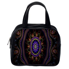 Fractal Vintage Colorful Decorative Classic Handbags (one Side) by Celenk