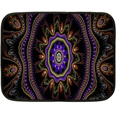 Fractal Vintage Colorful Decorative Double Sided Fleece Blanket (mini)  by Celenk