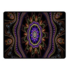 Fractal Vintage Colorful Decorative Double Sided Fleece Blanket (small)  by Celenk