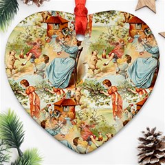 Seamless Vintage Design Ornament (heart) by Celenk