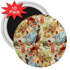 Seamless Vintage Design 3  Magnets (10 Pack)  by Celenk