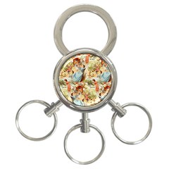 Seamless Vintage Design 3-ring Key Chains by Celenk