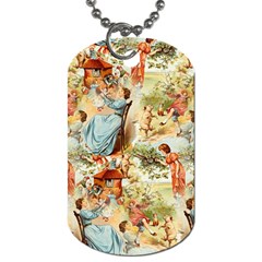 Seamless Vintage Design Dog Tag (two Sides) by Celenk