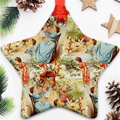 Seamless Vintage Design Star Ornament (two Sides) by Celenk