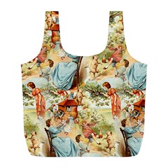 Seamless Vintage Design Full Print Recycle Bags (l)  by Celenk