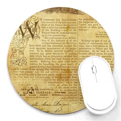 Vintage Background Paper Round Mousepads by Celenk