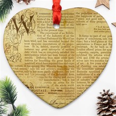 Vintage Background Paper Ornament (heart) by Celenk