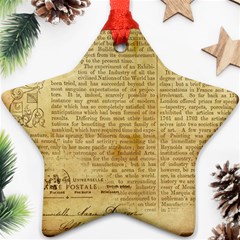 Vintage Background Paper Ornament (star) by Celenk