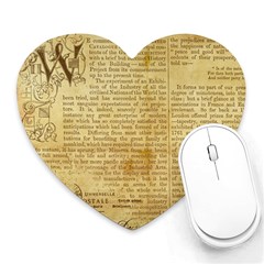 Vintage Background Paper Heart Mousepads by Celenk