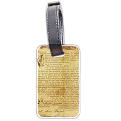 Vintage Background Paper Luggage Tags (two Sides) by Celenk