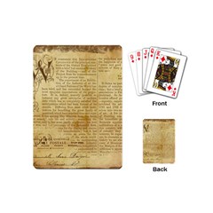 Vintage Background Paper Playing Cards (mini)  by Celenk