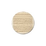 Vintage Beige Music Notes Golf Ball Marker (10 pack) Front