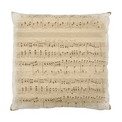 Vintage Beige Music Notes Standard Cushion Case (two Sides) by Celenk