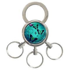 Texture Butterflies Background 3-ring Key Chains by Celenk