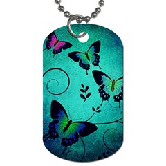 Texture Butterflies Background Dog Tag (one Side) by Celenk