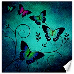 Texture Butterflies Background Canvas 16  X 16   by Celenk