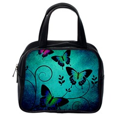 Texture Butterflies Background Classic Handbags (one Side) by Celenk