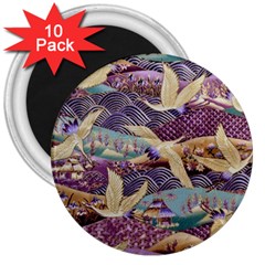 Textile Fabric Cloth Pattern 3  Magnets (10 Pack)  by Celenk