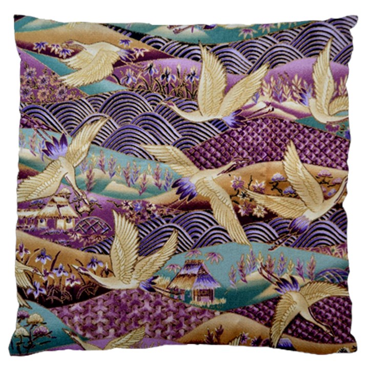 Textile Fabric Cloth Pattern Large Flano Cushion Case (One Side)