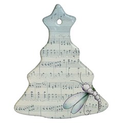 Vintage Blue Music Notes Ornament (christmas Tree)  by Celenk