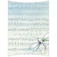 Vintage Blue Music Notes Back Support Cushion