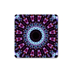 Kaleidoscope Shape Abstract Design Square Magnet by Celenk