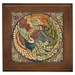 Wings Feathers Cubism Mosaic Framed Tiles Front