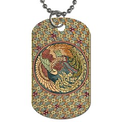 Wings Feathers Cubism Mosaic Dog Tag (one Side) by Celenk