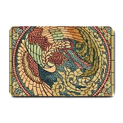 Wings Feathers Cubism Mosaic Small Doormat  by Celenk