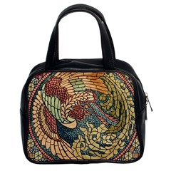 Wings Feathers Cubism Mosaic Classic Handbags (2 Sides) by Celenk