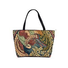 Wings Feathers Cubism Mosaic Shoulder Handbags by Celenk