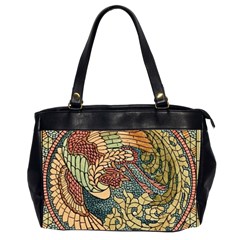 Wings Feathers Cubism Mosaic Office Handbags (2 Sides)  by Celenk