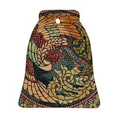 Wings Feathers Cubism Mosaic Bell Ornament (two Sides) by Celenk