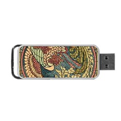 Wings Feathers Cubism Mosaic Portable Usb Flash (two Sides) by Celenk