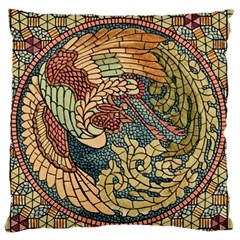 Wings Feathers Cubism Mosaic Standard Flano Cushion Case (one Side) by Celenk