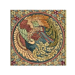 Wings Feathers Cubism Mosaic Small Satin Scarf (square) by Celenk