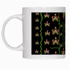 Roses In The Soft Hands Makes A Smile Pop Art White Mugs by pepitasart