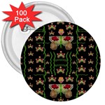 Roses In The Soft Hands Makes A Smile Pop Art 3  Buttons (100 pack)  Front