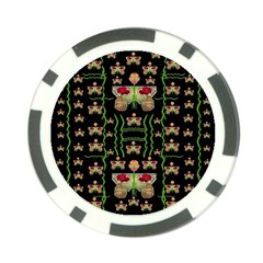 Roses In The Soft Hands Makes A Smile Pop Art Poker Chip Card Guard (10 Pack) by pepitasart