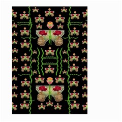 Roses In The Soft Hands Makes A Smile Pop Art Large Garden Flag (two Sides) by pepitasart