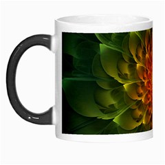 Beautiful Orange-green Desert Cactus Fractalspiral Morph Mugs by jayaprime