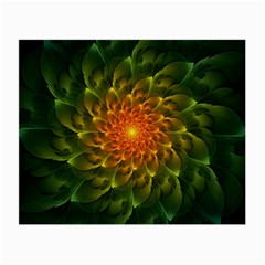 Beautiful Orange-green Desert Cactus Fractalspiral Small Glasses Cloth (2-side) by jayaprime