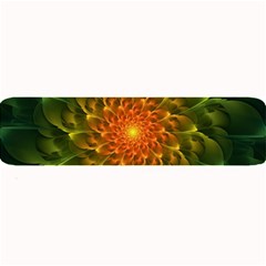 Beautiful Orange-green Desert Cactus Fractalspiral Large Bar Mats by jayaprime